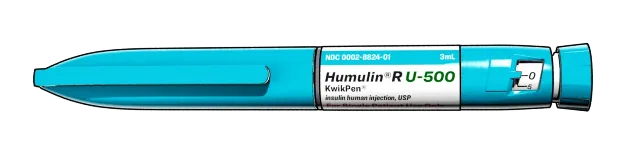 3D image of the Humulin R U-500 KwikPen.